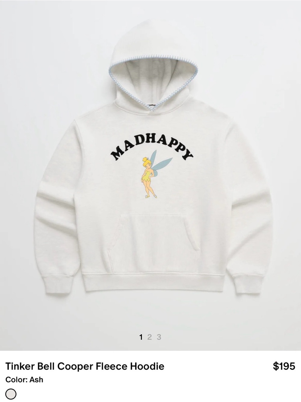 Madhappy x Tinker Bell Graphic Hoodie in Heather Gray - Picture 3 of 3